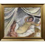 Wojciech WEISS (1875-1950), Model among draperies