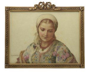 Piotr STACHIEWICZ (1858-1938), Portret dziewczyny