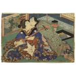 Utagawa KUNISADA (1786-1865), Kissing (shunga), 1840