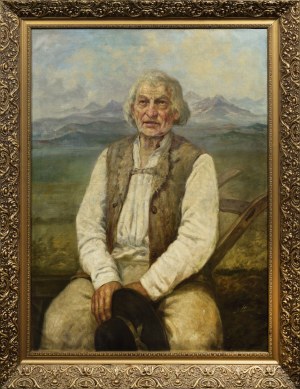Josef SVOBODA (1901-1945), Portret górala na tle pejzażu
