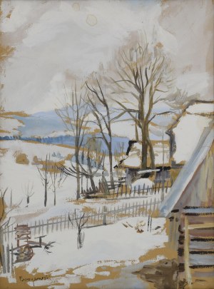 Stanisław BORYSOWSKI (1901-1988), Pejzaż zimowy