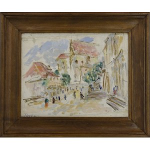Zenon KONONOWICZ - Bosy (1903-1971), Motif from Kazimierz Dolny on the Vistula River