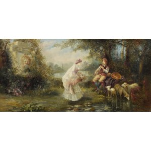 L. DORIES 19th / 20th century, Pastoral Scene