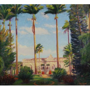 Frederick BECKER (1888-?), Palace in the shade of coconut palms