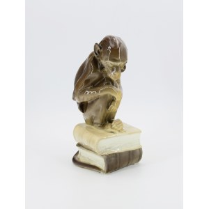 PACYKOV - Alexander Lewicki's Faience and Terracotta Factory in Pacikov, Monkey on the Books