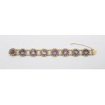 Bracelet with amethysts