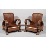 A pair of armchairs in art déco style