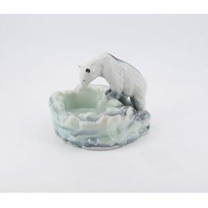 DITMAR Porcelain Factory - URBACH, Decorative dish with polar bear