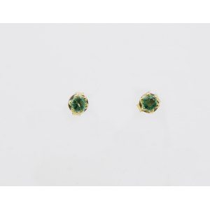 Earrings with emeralds