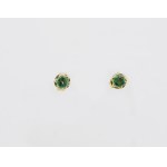 Earrings with emeralds
