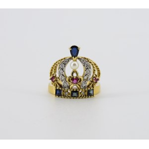 Ring with precious stones