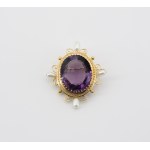 Brooch with amethyst