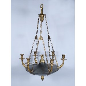 Seven-light chandelier in empire type