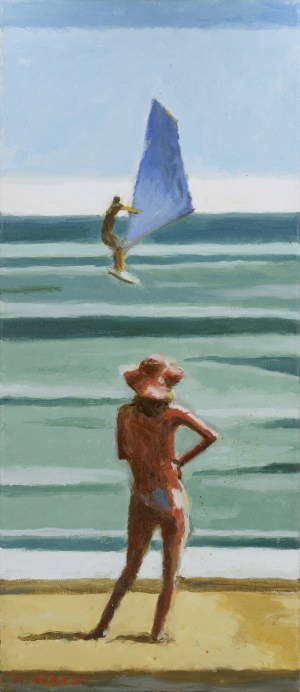 Marek GÓRNY (ur. 1964), Kobieta na plaży w Saint-Tropez