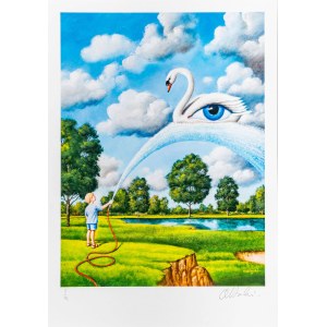 Rafal Olbinski, Peter Pan's Birthday 1/20, 2025