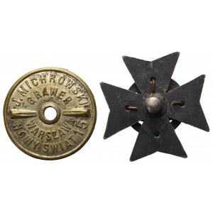II RP, Miniatura odznaki Naczelne Dowództwo Wojska Polskiego, Michrowski - rzadkość