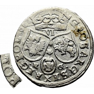 John II Casimir, 6 groschen 1661, Posen - probably unpublished overstrike