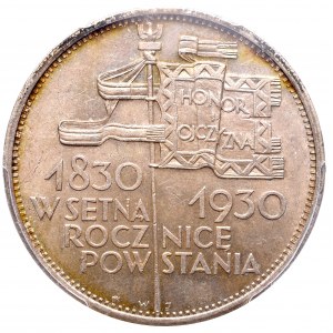 II Rzeczpospolita, 5 złotych 1930 Sztandar - PCGS MS62