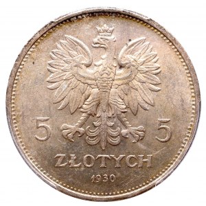 II Republic of Poland, 5 zloty 1930 November Uprising - PCGS MS62