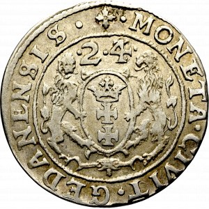 Sigismund III, 16 groschen 1624, Danzig - date overstriked