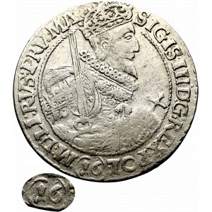 Zygmunt III Waza, Ort 1621, Bydgoszcz - PRV MA z oznaczeniem nominału 16
