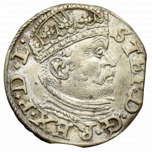 Stefan Batory, Trojak 1586, Ryga - duża głowa nieopisany wariant