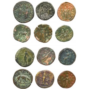 Roman Empire, Lot of 12 sestertii