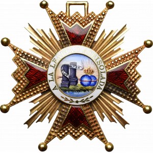 Hiszpania, Order Izabelli Katolickiej z poł. XIX wieku - złoto