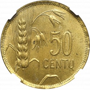 Lithuania, 50 centu 1925 - NGC MS64