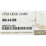 Belgia, Liege Liard 1752 - NGC MS64 RB