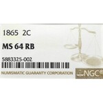 USA, 2 cents 1865 - NGC MS64 RB