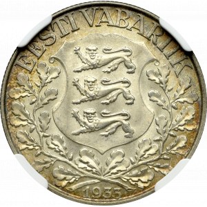 Estonia, 1 korona 1933 - NGC MS66