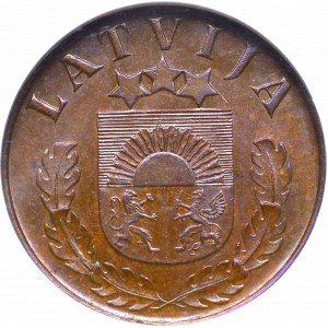 Latvia, 2 santimi 1937 - NGC MS62 BN