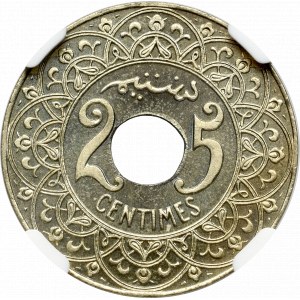 Morocco, 25 centimes 1921 - NGC MS68