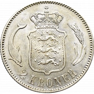 Denmark, Christian IX, 2 kroner 1888
