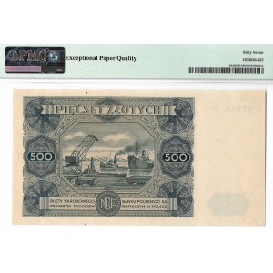 PRL, 500 złotych 1947 P4 - PMG 67EPQ