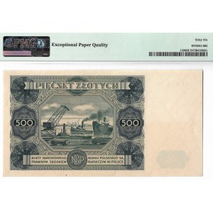 PRL, 500 złotych 1947 N - PMG 66EPQ