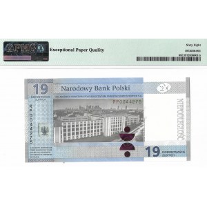 PWPW, 19 złotych Paderewski 2019 - PMG 68EPQ