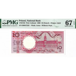IIIRP, 10 złotych 1990 - A - PMG 67 EPQ