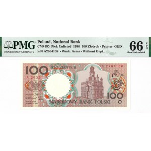 IIIRP, 100 złotych 1990 - A - PMG 66 EPQ