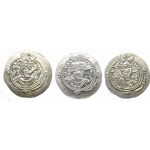 Sasanids, lot of 3 drachms