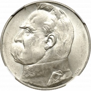 II Rzeczpospolita, 5 złotych 1934, Piłsudski, Strzelecki - NGC MS64