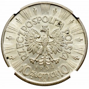 II Rzeczpospolita, 10 złotych 1934 Piłsudski - NGC MS63