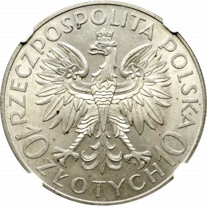 II Rzeczpospolita, 10 złotych 1933 Traugutt - NGC MS62
