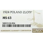 II Republic of Poland, 1 zloty 1924 - NGC MS63
