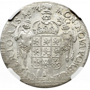 Pommern, Carol XI, 1/3 thaler 1674, Stettin - NGC MS64