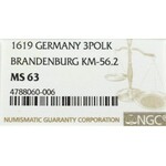 Germany, Brandenburg-Preusse, Johann Sigismund, Dreipolker 1619 - NGC MS63kRAUSE