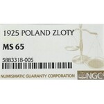 II Republic of Poland, 1 zloty 1925, London - NGC MS65