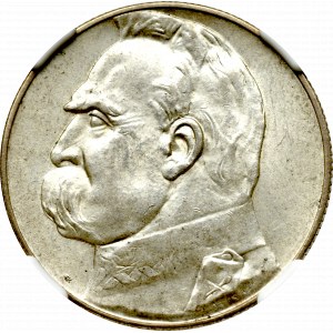 II Rzeczpospolita, 5 złotych 1938 Piłsudski - NGC MS63