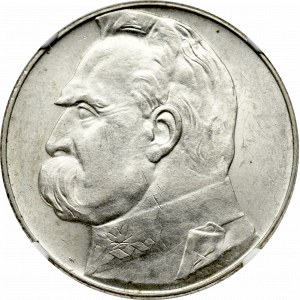 II Rzeczpospolita, 10 złotych 1938 Piłsudski - NGC MS62